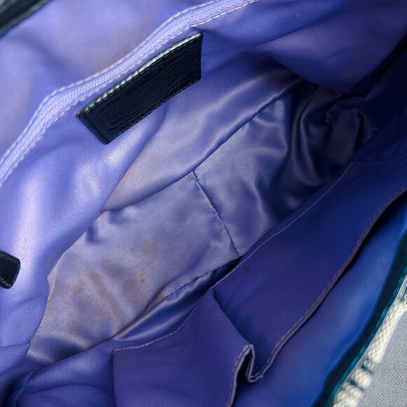 COACH Bleeker 12562 Shoulder Bag Black Patent Leather/Signature Canvas Medium - Picture 12 of 12